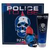 Police To Be Rebel Set cadou apa de toaleta 75 ml + gel de dus 100 ml Cutie cu defect