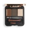 Makeup Revolution London Brow Sculpt Kit Truse de contur pentru femei 2,2 g Nuanţă Dark Brown