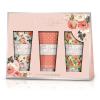 Baylis &amp; Harding Royale Garden Luxury Hand Treats Set cadou cremă de mâini Royal Garden Peach 50 ml + cremă de mâini Royal Garden Peony 50 ml + cremă de mâini Royal Garden Jasmine 50 ml