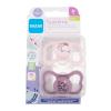 MAM Supreme Silicone Pacifier 6m+ Pink &amp; Violet Suzete pentru copii 2 buc