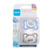 MAM Supreme Silicone Pacifier 0m+ Blue &amp; Grey Suzete pentru copii 2 buc