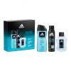 Adidas Ice Dive Set cadou Apă de toaletă 100 ml + deodorant 150 ml + gel de duș 250 ml