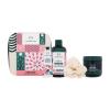 The Body Shop British Rose Bloom &amp; Glow Set cadou Gel de duș Shower Gel British Rose 250 ml + iaurt de corp Body Yogurt British Rose 200 ml + crema de maini Hand Cream British Rose 30 ml + burete 1 buc + geanta cosmetica