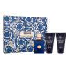 Versace Pour Homme Dylan Blue Set cadou EDT 50 ml + Gel de dus 50 ml + Balsam dupa barbierit 50 ml