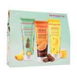 Dermacol Aroma Moment Be Sweet Set cadou Gel de duș Hawaiian Pineapple 250 ml + gel de duș Belgian Chocolate 250 ml + gel de duș Bahamas Banana 250 ml