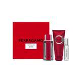 Ferragamo Ferragamo Red Leather Set cadou Apă de parfum 100 ml + șampon și gel de duș 100 ml + apă de parfum 10 ml