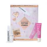 Makeup Revolution London Peptide Power Lash & Lip Duo Set cadou Ser pentru gene și sprâncene Peptide Strength Lash & Brow Serum 3 ml + balsam de buze Peptide Pout Lip Treatment 15 ml