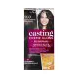 L'Oréal Paris Casting Creme Gloss Vopsea de păr pentru femei 48 ml Nuanţă 200 Ebony Black