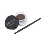 Makeup Revolution London Brow Pomade Gel și ceară pentru femei 2,5 g Nuanţă Dark Brown