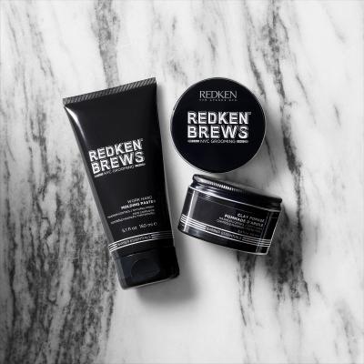 Redken Brews Clay Pomade Gel de păr pentru bărbați 100 ml