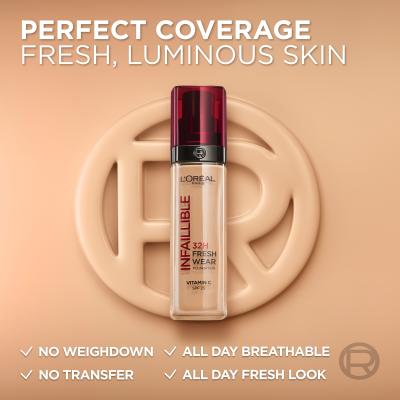 L&#039;Oréal Paris Infaillible 32H Fresh Wear SPF25 Fond de ten pentru femei 30 ml Nuanţă 200