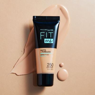 Maybelline Fit Me! Matte + Poreless Fond de ten pentru femei 30 ml Nuanţă 100 Warm Ivory