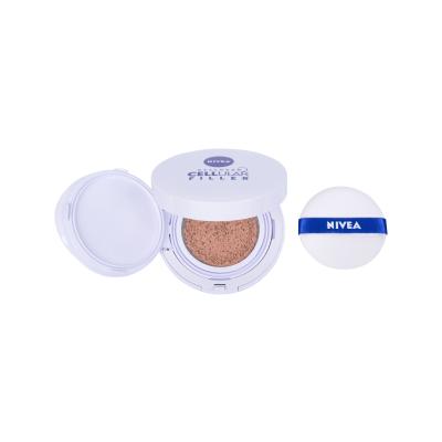 Nivea Hyaluron Cellular Filler 3in1 Care Cushion SPF15 Fond de ten pentru femei 15 g Nuanţă 01 Light