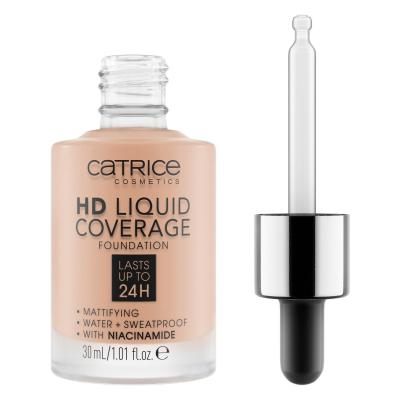 Catrice HD Liquid Coverage 24H Fond de ten pentru femei 30 ml Nuanţă 020 Rose Beige