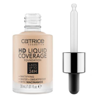 Catrice HD Liquid Coverage 24H Fond de ten pentru femei 30 ml Nuanţă 010 Light Beige