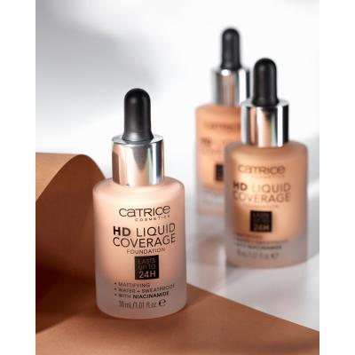 Catrice HD Liquid Coverage 24H Fond de ten pentru femei 30 ml Nuanţă 010 Light Beige