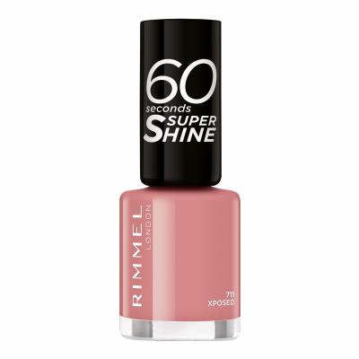 Rimmel London 60 Seconds Super Shine Lac de unghii pentru femei 8 ml Nuanţă 711 Xposed