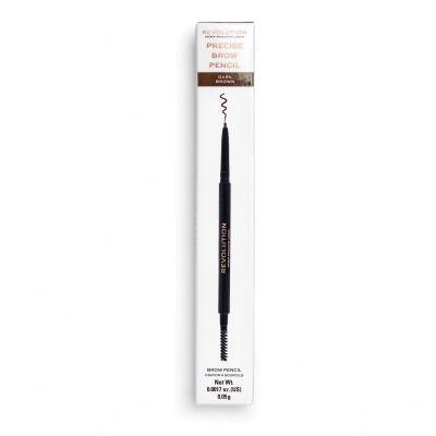 Makeup Revolution London Precise Brow Pencil Creion pentru femei 0,05 g Nuanţă Dark Brown