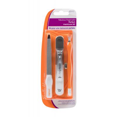 Sally Hansen Perfect Manicure Set cadou pila de unghii + unghiera+ forfecuta de unghii cuticule + pila de spumă pentru netezire și lustruire + suport de protectie