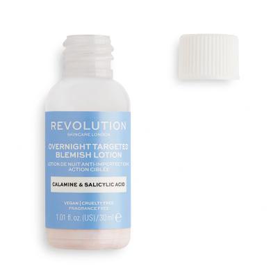 Revolution Skincare Overnight Targeted Blemish Lotion Calamine &amp; Salicid Acid Tratamente pentru femei 30 ml