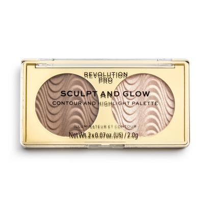 Revolution Pro Sculpt And Glow Konturovací paletka pentru femei 4 g Nuanţă Desert Sky