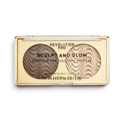 Revolution Pro Sculpt And Glow Konturovací paletka pentru femei 4 g Nuanţă Savanna Nights