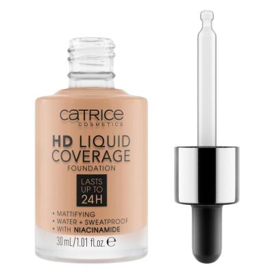 Catrice HD Liquid Coverage 24H Fond de ten pentru femei 30 ml Nuanţă 040 Warm Beige