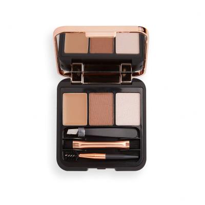 Makeup Revolution London Brow Sculpt Kit Truse de contur pentru femei 2,2 g Nuanţă Brown