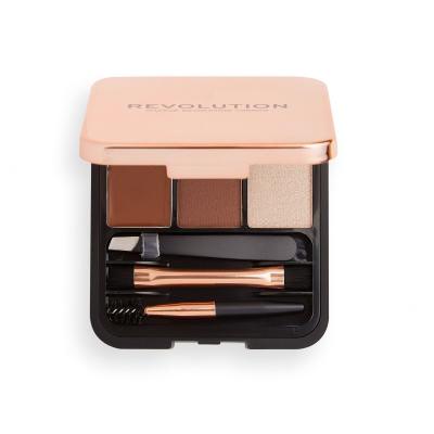 Makeup Revolution London Brow Sculpt Kit Truse de contur pentru femei 2,2 g Nuanţă Medium Brown