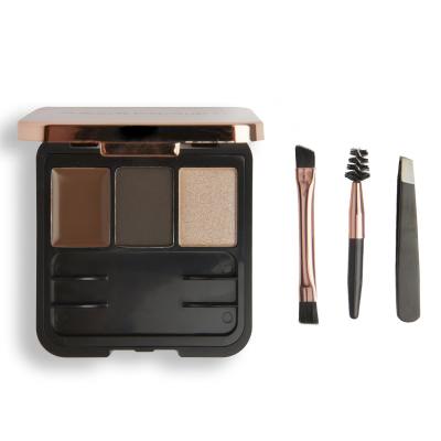 Makeup Revolution London Brow Sculpt Kit Truse de contur pentru femei 2,2 g Nuanţă Dark Brown