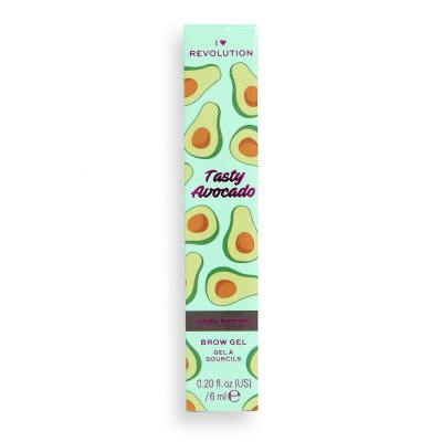 I Heart Revolution Tasty Avocado Brow Gel Mascara sprâncene pentru femei 6 ml Nuanţă Dark Brown