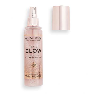 Makeup Revolution London Fix &amp; Glow Dewy Finish Spray fixator pentru femei 100 ml