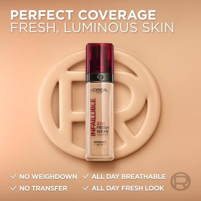 L&#039;Oréal Paris Infaillible 32H Fresh Wear SPF25 Fond de ten pentru femei 30 ml Nuanţă 100