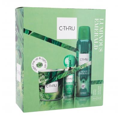 C-THRU Luminous Emerald Set cadou apă de toaletă 30 ml + deodorant 150 ml + lumânare