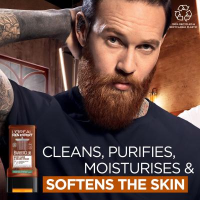 L&#039;Oréal Paris Men Expert Barber Club Body, Hair &amp; Beard Wash Gel de duș pentru bărbați 300 ml