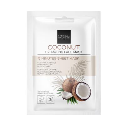 Gabriella Salvete 15 Minutes Sheet Mask Mască de față pentru femei 1 buc Nuanţă Coconut