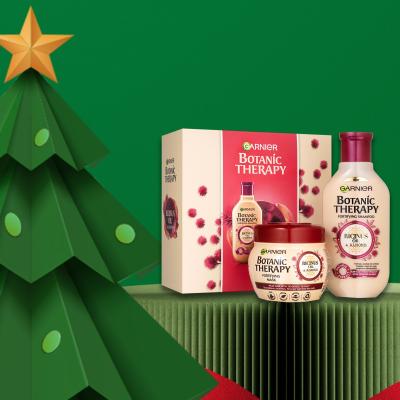 Garnier Botanic Therapy Ricinus Oil &amp; Almond Set cadou Șampon fortifiant pentru terapie botanică 250 ml + mască de păr fortifiantă pentru terapie botanică 300 ml