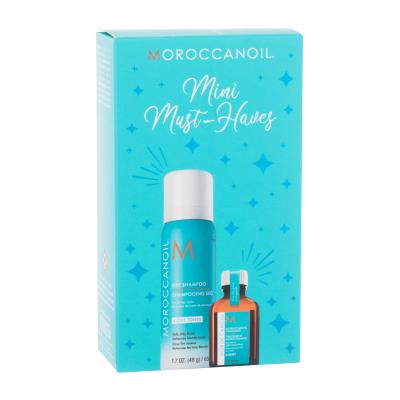 Moroccanoil Mini Must-Haves Set cadou Ulei de păr tratament 15 ml + Șampon uscat pentru nuante deschise 65 ml