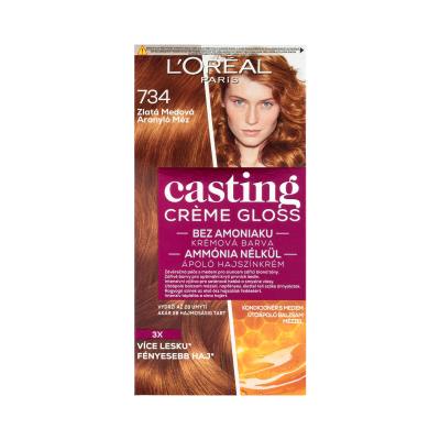 L'Oréal Paris Casting Creme Gloss Vopsea de păr pentru femei 48 ml Nuanţă 734 Golden Honey