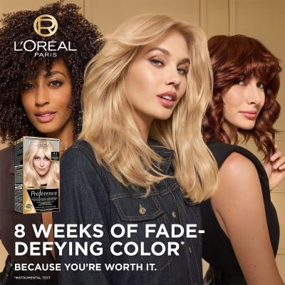 L&#039;Oréal Paris Préférence Cool Blondes Vopsea de păr pentru femei 60 ml Nuanţă 9.12