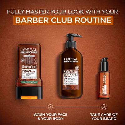 L&#039;Oréal Paris Men Expert Barber Club Beard, Face &amp; Hair Wash Șampon pentru barbă pentru bărbați 200 ml