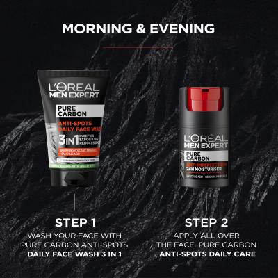 L&#039;Oréal Paris Men Expert Pure Carbon Anti-Imperfection 3in1 Gel demachiant pentru bărbați 100 ml