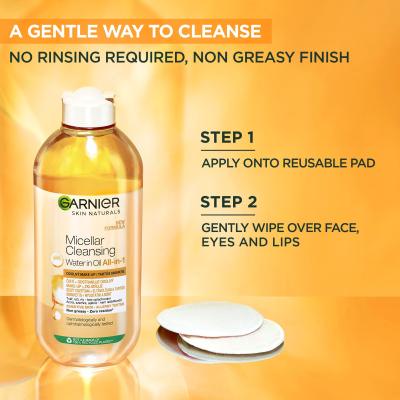 Garnier Skin Naturals Two-Phase Micellar Water All In One Apă micelară pentru femei 400 ml