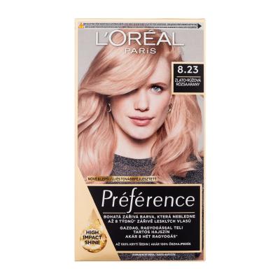 L&#039;Oréal Paris Préférence Vopsea de păr pentru femei 60 ml Nuanţă 8.23 Cutie cu defect