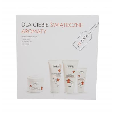 Ziaja Gingerbread Gift Set Set cadou exfoliant de corp Gingerbread 200 ml + spumă de corp Gingerbread 160 ml + cremă de mâini Gingerbread 50 ml + gel de duș Gingerbread 160 ml