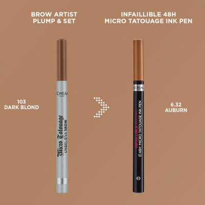 L&#039;Oréal Paris Infaillible Brows 48H Micro Tatouage Ink Pen Creion pentru femei 1 g Nuanţă 6.32 Auburn