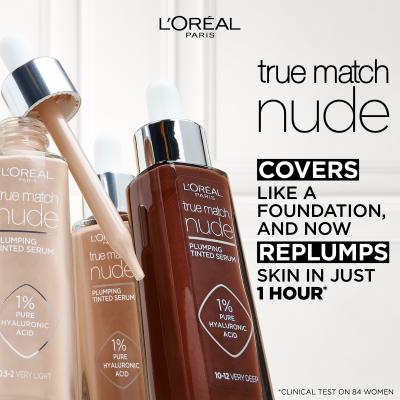 L&#039;Oréal Paris True Match Nude Plumping Tinted Serum Fond de ten pentru femei 30 ml Nuanţă 4-5 Medium