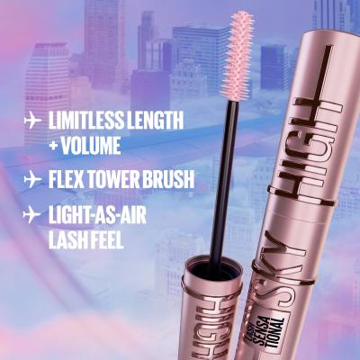 Maybelline Lash Sensational Sky High Mascara pentru femei 7,2 ml Nuanţă 01 Very Black