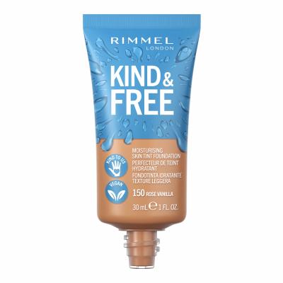 Rimmel London Kind &amp; Free Skin Tint Foundation Fond de ten pentru femei 30 ml Nuanţă 150 Rose Vanilla