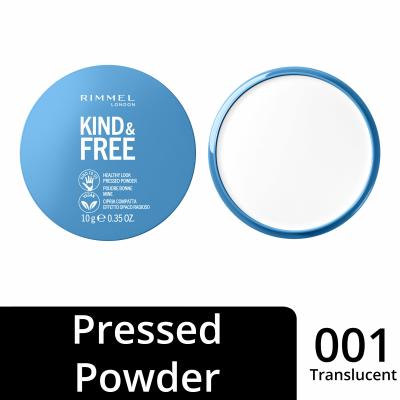 Rimmel London Kind &amp; Free Healthy Look Pressed Powder Pudră pentru femei 10 g Nuanţă 01 Translucent